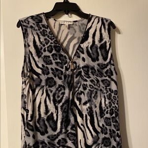 ICRAVE Animal Print Sleeveless Top